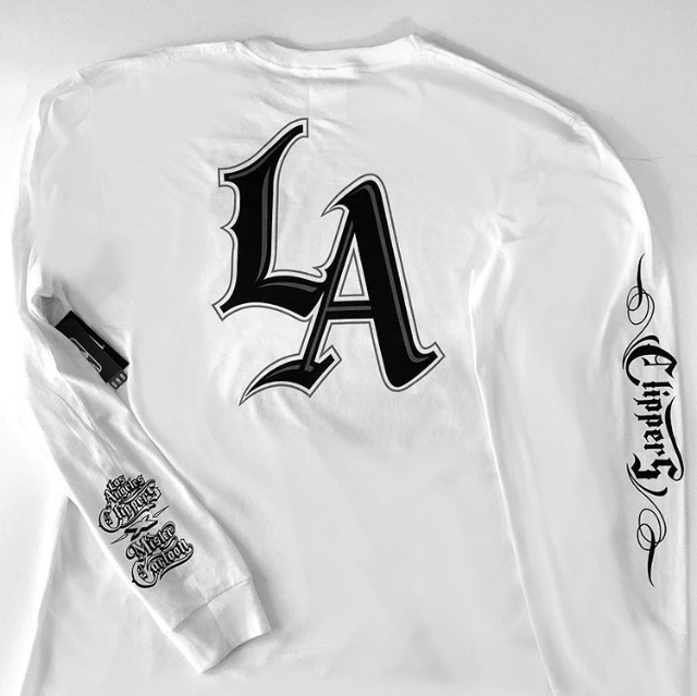 los angeles clippers old english jersey